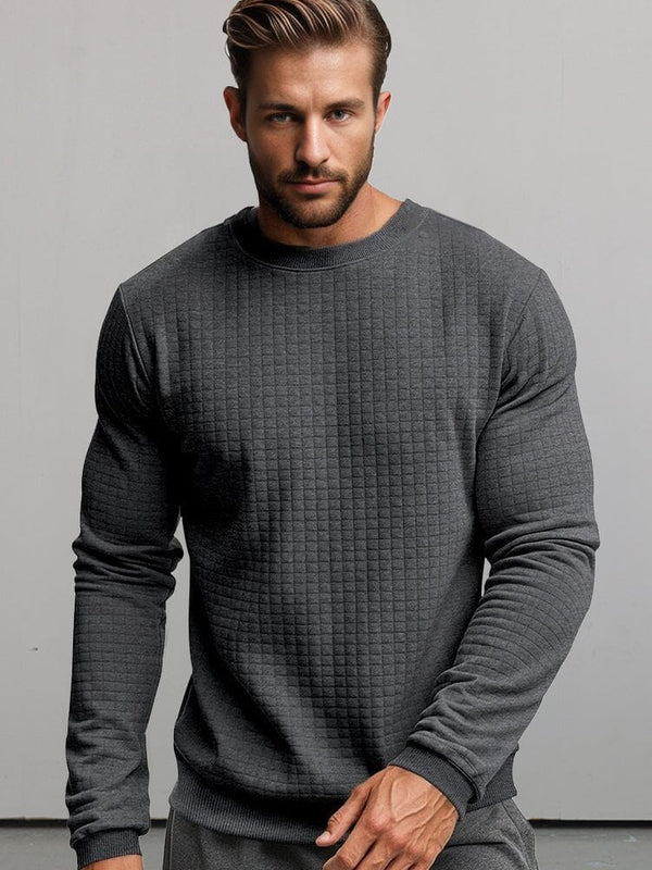 Lässiges Karo-Pullover-Sweatshirt