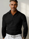 Lässiges Regular Fit Waffle-Polo-Shirt