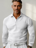 Lässiges Regular Fit Waffle-Polo-Shirt