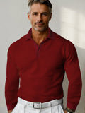 Lässiges Regular Fit Waffle-Polo-Shirt