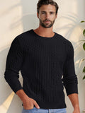 Lässiger Regular Fit Waffle-Strick-Pullover