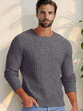 Lässiger Regular Fit Waffle-Strick-Pullover