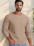 Lässiger Regular Fit Waffle-Strick-Pullover