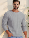 Lässiger Regular Fit Waffle-Strick-Pullover