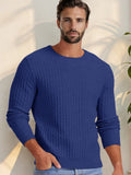 Lässiger Regular Fit Waffle-Strick-Pullover
