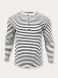 Bequemes gestreiftes Henley-Shirt