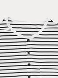 Bequemes gestreiftes Henley-Shirt
