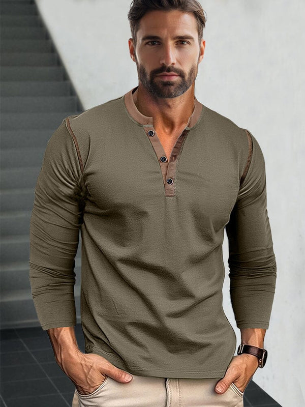 Vielseitiges Henley-Shirt im Retro-Stil