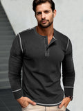Stilvolles weiches Alltags-Henley-Shirt