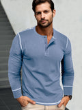 Stilvolles weiches Alltags-Henley-Shirt