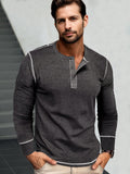 Stilvolles weiches Alltags-Henley-Shirt