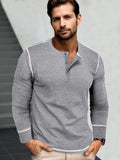 Stilvolles weiches Alltags-Henley-Shirt