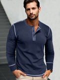 Stilvolles weiches Alltags-Henley-Shirt