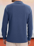 Bequemes vielseitiges Waffel-Henley-Shirt