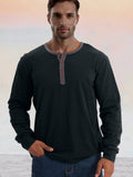 Klassisches weiches Henley-Shirt aus 100 % Baumwolle
