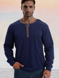 Klassisches weiches Henley-Shirt aus 100 % Baumwolle