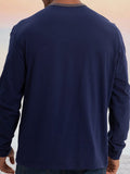 Klassisches weiches Henley-Shirt aus 100 % Baumwolle