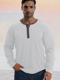 Klassisches weiches Henley-Shirt aus 100 % Baumwolle