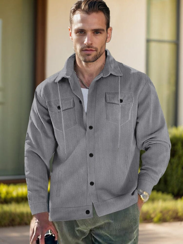Weiche Cord-Hemdjacke