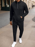 Urbanes Athleisure-Waffelstrick-Set