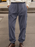 Stylische Cord-Jogginghose mit seitlichem Paisley-Muster