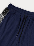 Stylische Cord-Jogginghose mit seitlichem Paisley-Muster