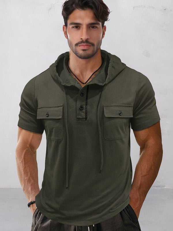 Athleisure Cargo Kapuzen-Shirt