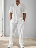 Vielseitiges Set aus Hemd und Hose mit Streifenstruktur