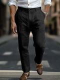 Essential Regular Fit Baumwoll-Leinen-Hose