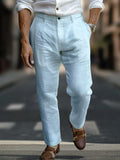 Essential Regular Fit Baumwoll-Leinen-Hose