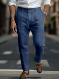 Essential Regular Fit Baumwoll-Leinen-Hose