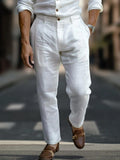 Essential Regular Fit Baumwoll-Leinen-Hose