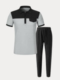 Atmungsaktives Waffelstrick-Athleisure-Set