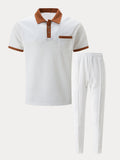 Lässiges Polo-Set aus Waffelstrick