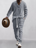 Athleisure Jacquard-Set mit Zopfmuster