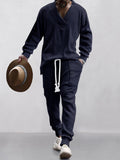 Athleisure Jacquard-Set mit Zopfmuster
