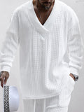 Athleisure Jacquard-Set mit Zopfmuster