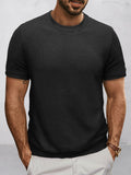 Komfortables Strick-Basis-T-Shirt