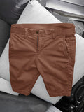 Lässige Business Gerade Baumwoll-Shorts