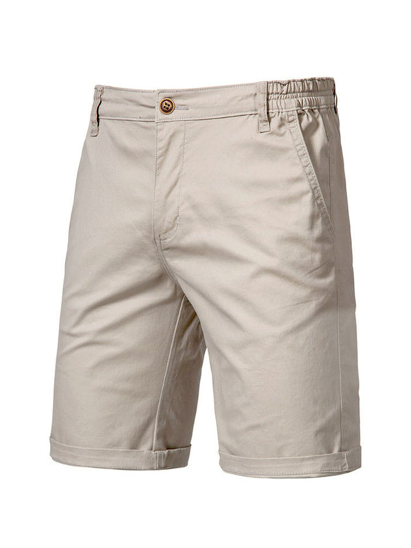 Lässige Business Gerade Baumwoll-Shorts
