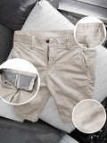 Lässige Business Gerade Baumwoll-Shorts