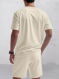 Locker sitzendes 2-teiliges Athleisure-Set aus Waffelstrick