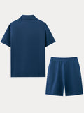 Modernes Jacquard Strick 2-Teiler Set