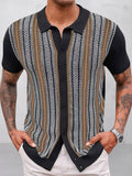 Lässiges Sommer Jacquard Strick Hemd