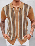 Lässiges Sommer Jacquard Strick Hemd