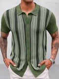 Lässiges Sommer Jacquard Strick Hemd