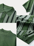 Lässiges Sommer Jacquard Strick Hemd