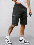 Relaxed Fit Utility Cargo-Shorts