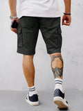 Relaxed Fit Utility Cargo-Shorts