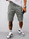 Relaxed Fit Utility Cargo-Shorts